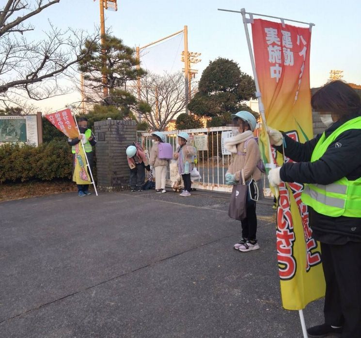 村櫛小学校　あいさつ運動